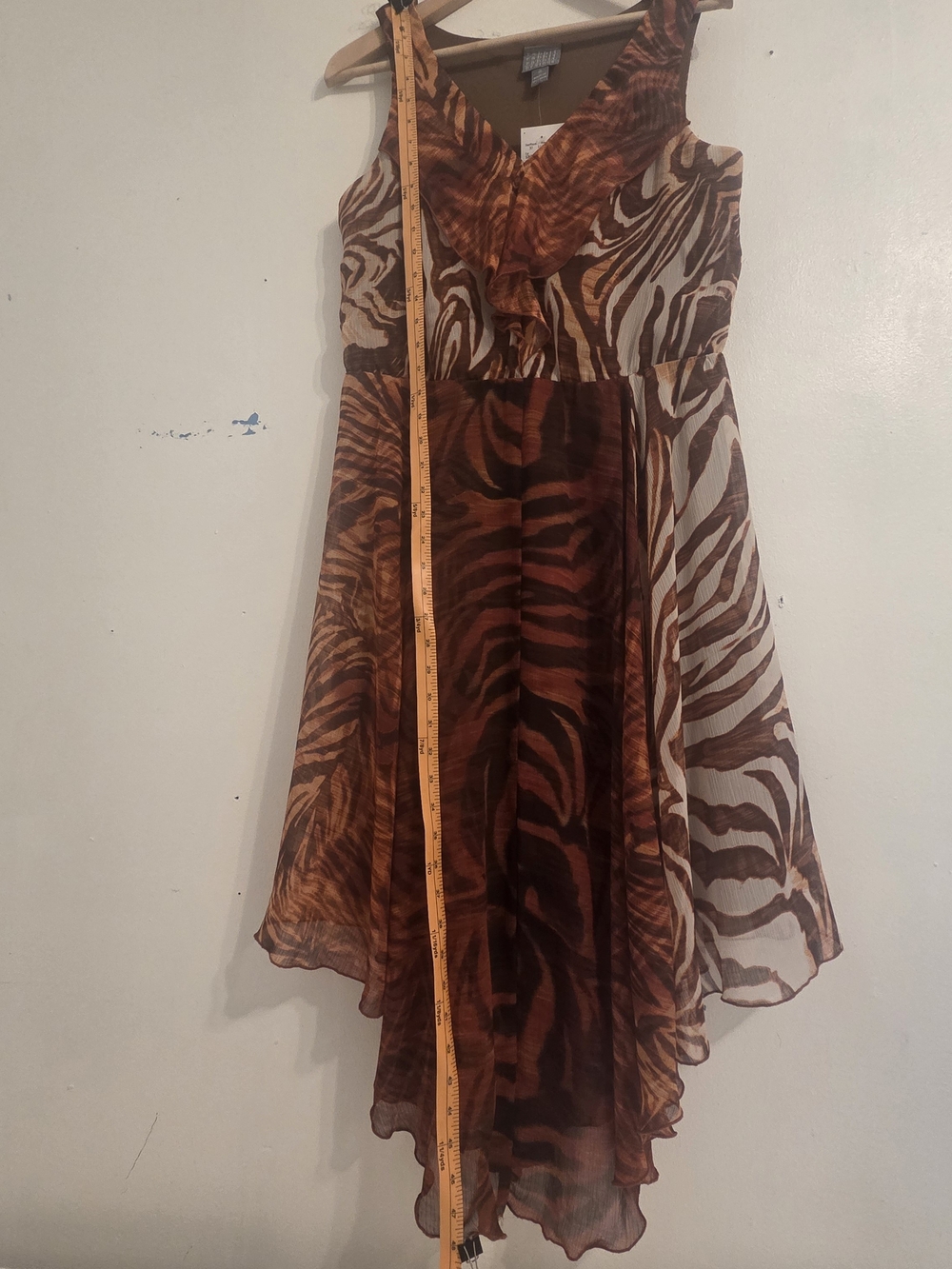 Rabbit Rabbit Rabbit Brown Animal-Print High-Low Dress - Picture 4 of 7